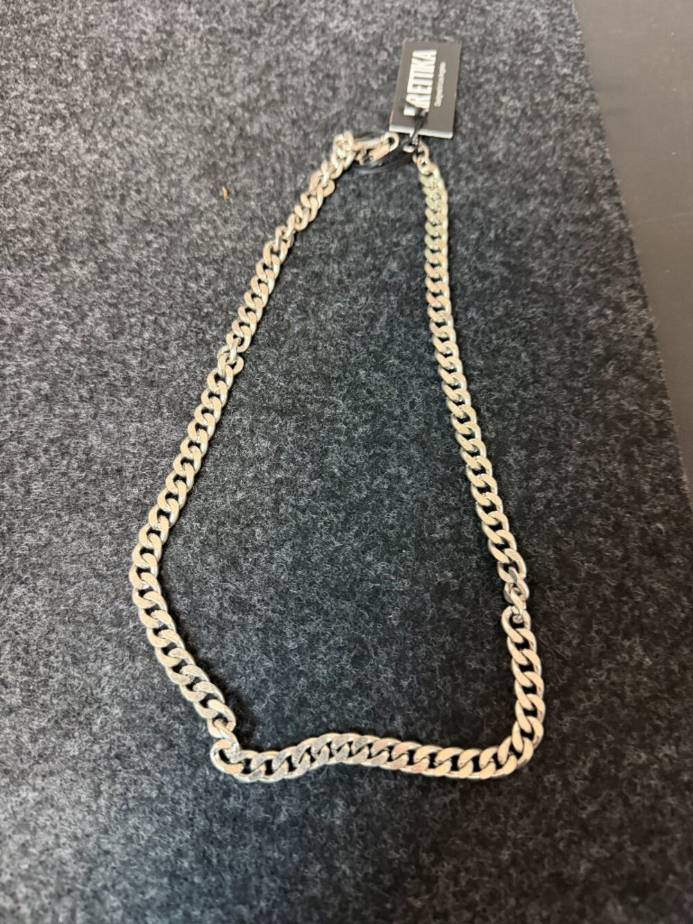 Mr. Ettika Men's Silver Plate Curb Chain Necklace Brand New!!